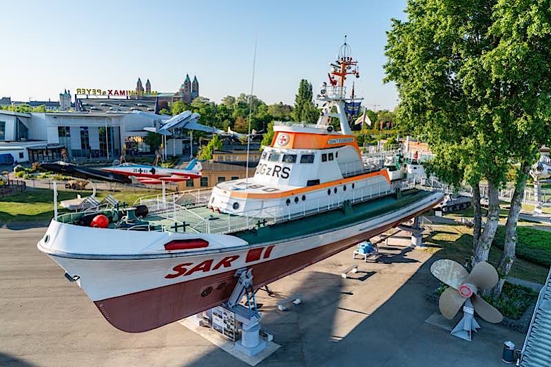 Der Seenotkreuzer John T. Essberger im Technik Museum Speyer (Quelle: TMSP)