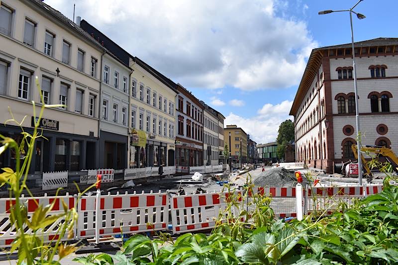 Baustelle Fruchthallstraße - Blick von Osten (Foto: Stadt Kaiserslautern)