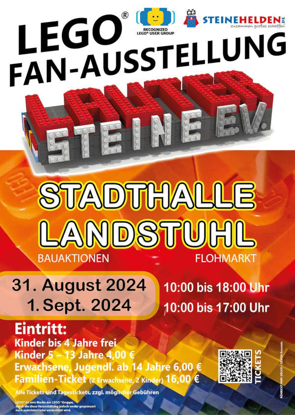 LEGO® Fan Ausstellung "Lauter Steine e.V." am 31. August und 01. September 2024 in Landstuhl