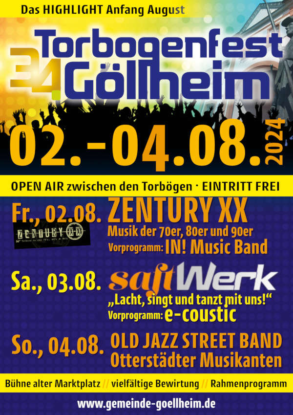 Plakat Torbogenfest Göllheim 2024