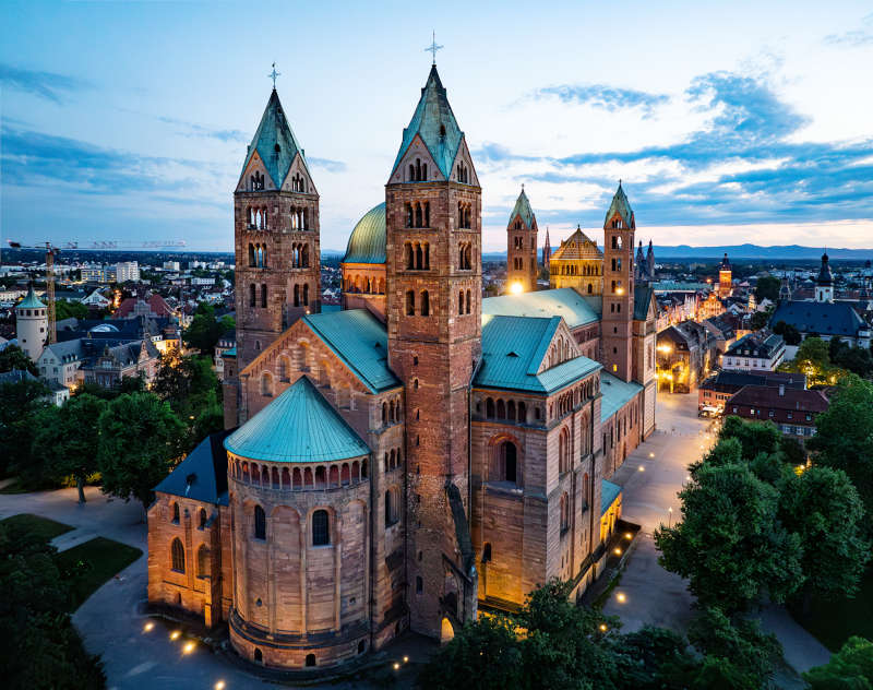 Gesamtansicht des Doms ohne Gerüste (Quelle: Domkapitel Speyer, Foto: Klaus Landry)