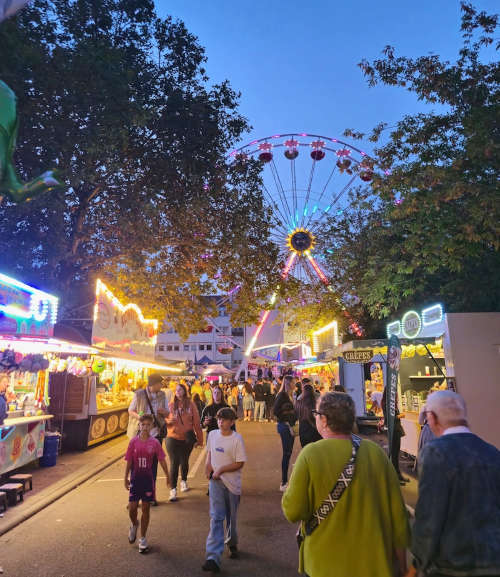 Ausblick auf Riesenrad (Foto: Gemeindeverwaltung Haßloch)