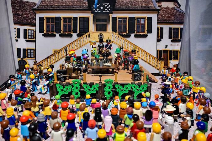 Der Tributbock von Deidesheim - 1. Platz beim Schulwettbewerb "Pfälzische Geschichte mit PLAYMOBIL" (Foto: Historisches Museum der Pfalz Speyer)