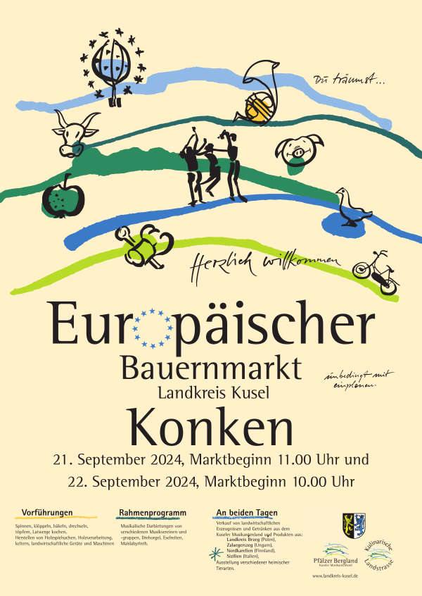 Europäischer Bauernmarkt am 21. und 22. September 2024 in Konken