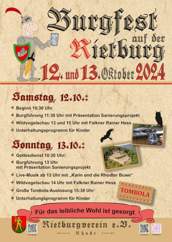 Rietburgfest am 12. und 13. Oktober 2024