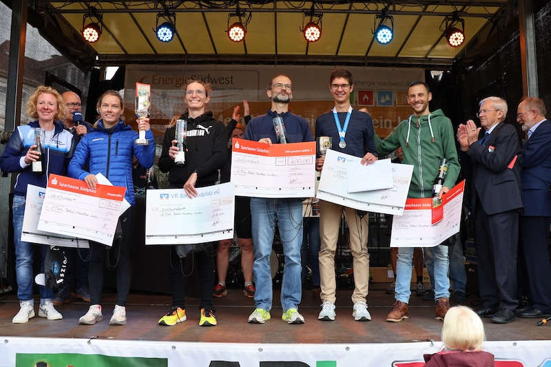 Die schnellsten Frauen und Männer beim Bréal-Marathon. (Quelle: Stadt Landau)