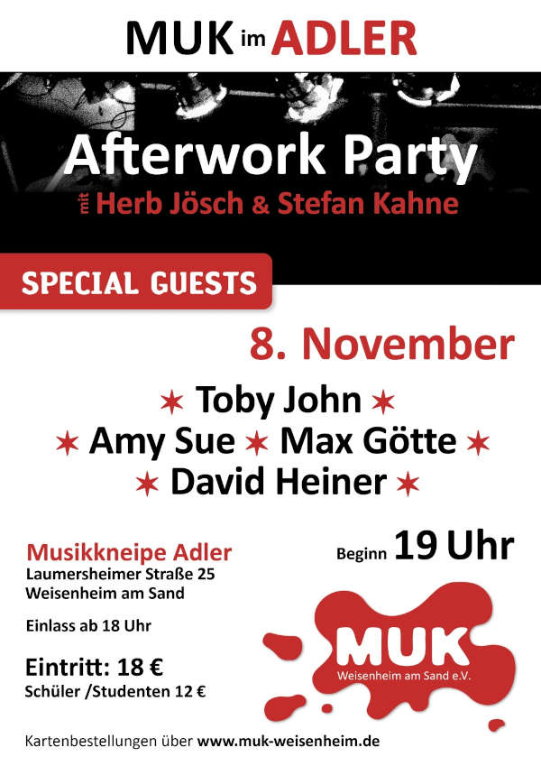 MUK Afterworkparty am 08. November 2024 in Weisenheim am Sand