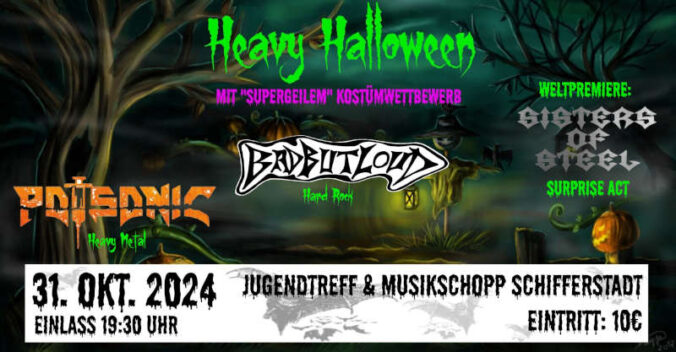 Halloween-Konzert am 31. Oktober 2024 im Schifferstadter Jugendtreff