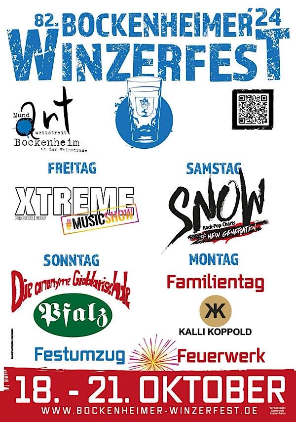 82. Bockenheimer Winzerfest vom 18. bis 21. Oktober 2024