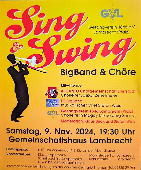 Gemeinschaftskonzert am 09. November 2024 in Lambrecht