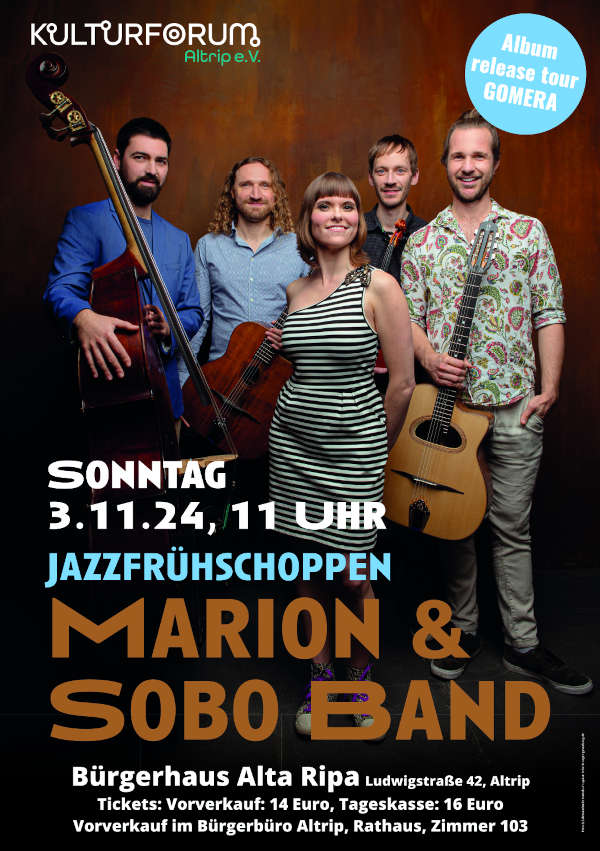 Jazzfrühschoppen mit der MARION & SOBO BAND am 03. November 2024 in Altrip