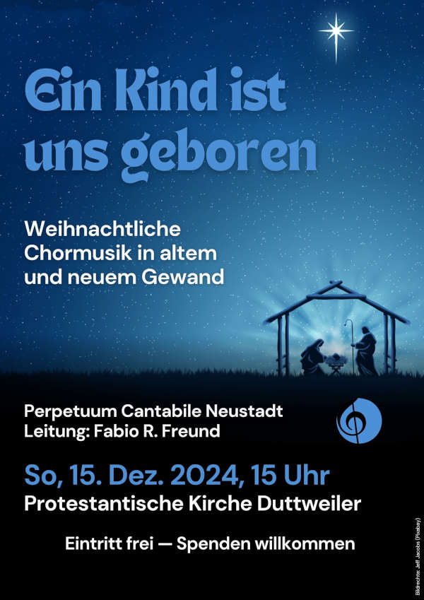 Weihnachtskonzert A-capella-Chor Perpetuum Cantabile im Dezember 2024 in Duttweiler