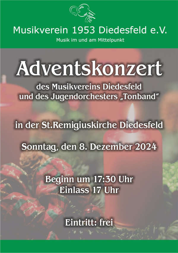 Adventskonzert des Musikverein Diedesfeld im Dezember 2024