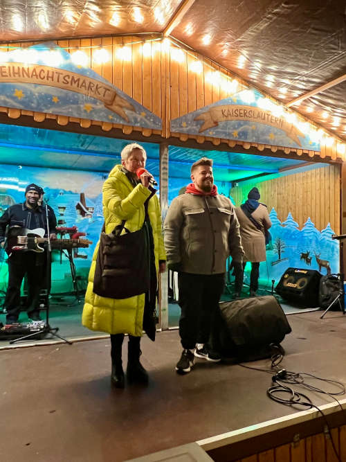 Oberbürgermeisterin Beate Kimmel und Antenne-Moderator Marco Blechschmidt (Foto: Stadt Kaiserslautern)