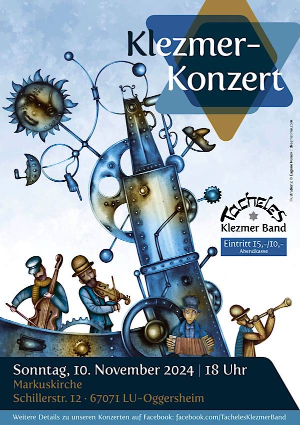 Klezmerkonzert mit Tacheles am 10. November 2024 in Ludwigshafen