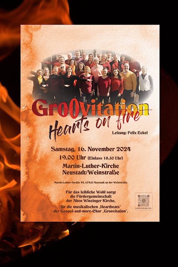 Groovitation - „Hearts on fire“ am 16. November 2024 in Neustadt an der Weinstraße