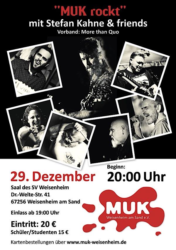 „MUK rockt“ im Dezember 2024 in Weisenheim am Sand