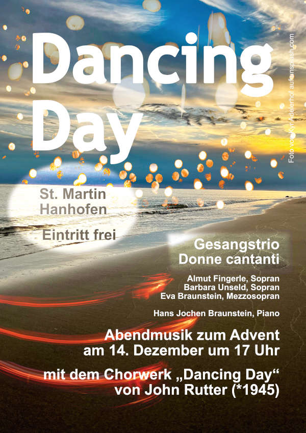 "Dancing day“ -  Abendmusik zum Advent im Dezember 2024 in Hanhofen