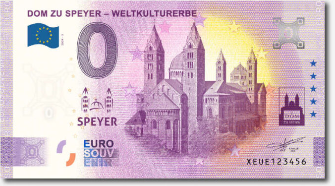 Neuer 0-Euro-Schein mit Domansicht (Quelle: EuroSchein Souvenir GmbH)