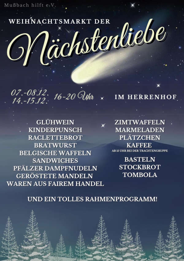 Weihnachtsmarkt der Nächstenliebe im Dezember 2024 in Mußbach