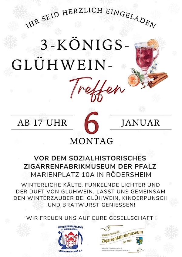 3-Königs-Glühwein- Treffen im Januar 2025 in Rödersheim