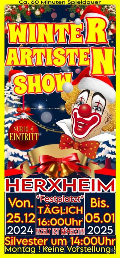 Winterartistenshow im Dezember 2024 und Januar 2025 in Herxheim