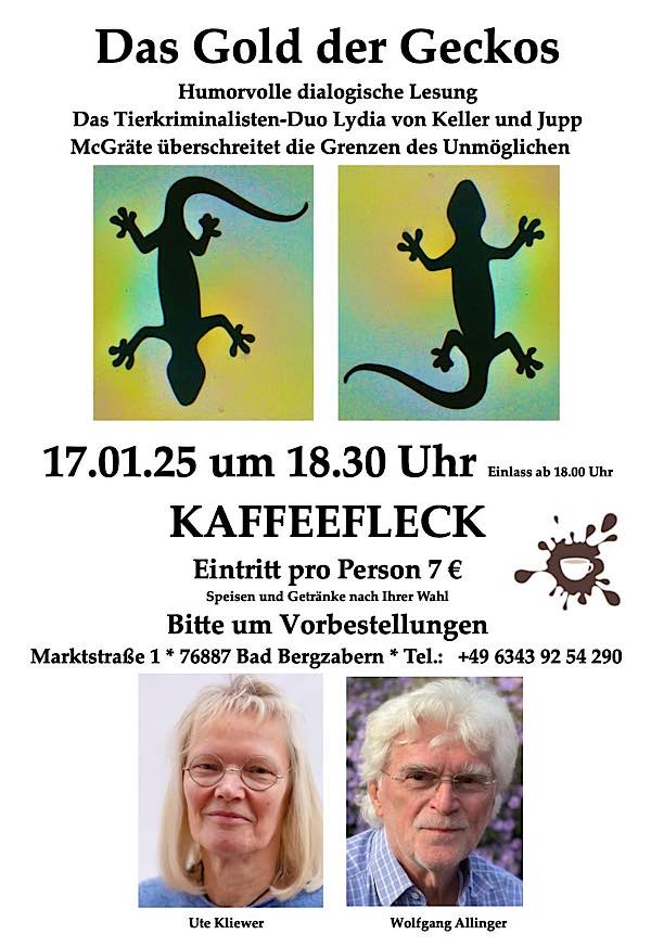 Lesung “Das Gold der Geckos“ im Januar 2025 in Bad Bergzabern