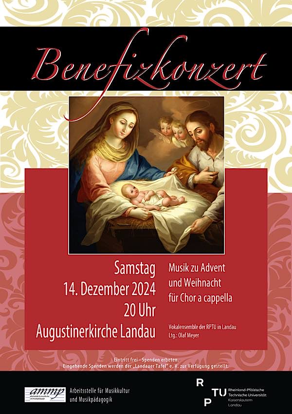 Benefizkonzert mit dem Vokalensemble der RPTU im Dezember 2024 in Landau