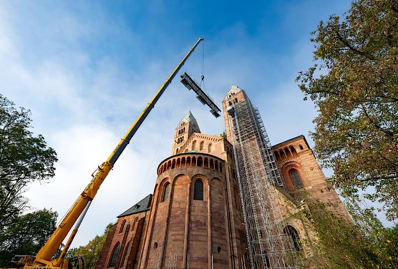 Gerüstbau am Südostturm (Quelle: Domkapitel Speyer, Foto: Klaus Landry)