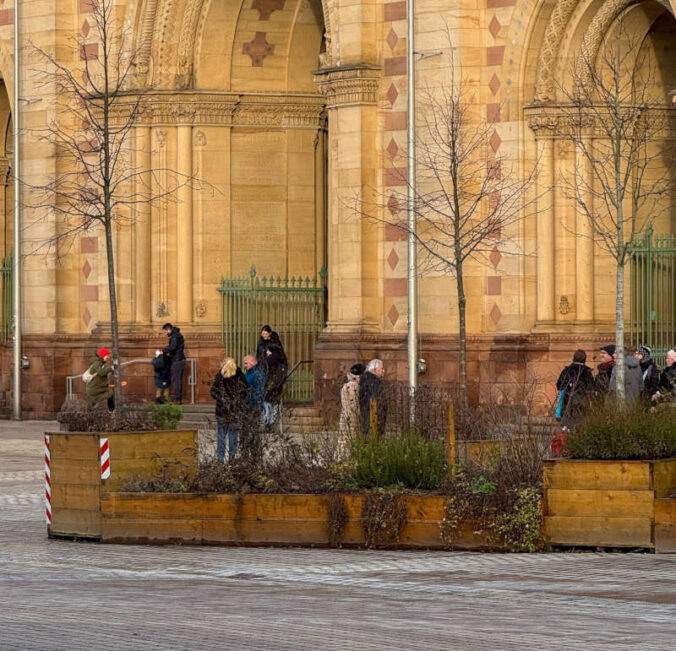 Mobile Kübel am Speyerer Dom (Foto: Holger Knecht)