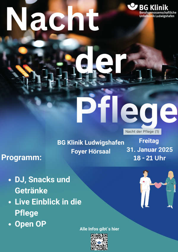 "Nacht der Pflege" im Januar 2025 in der BG Klinik Ludwigshafen