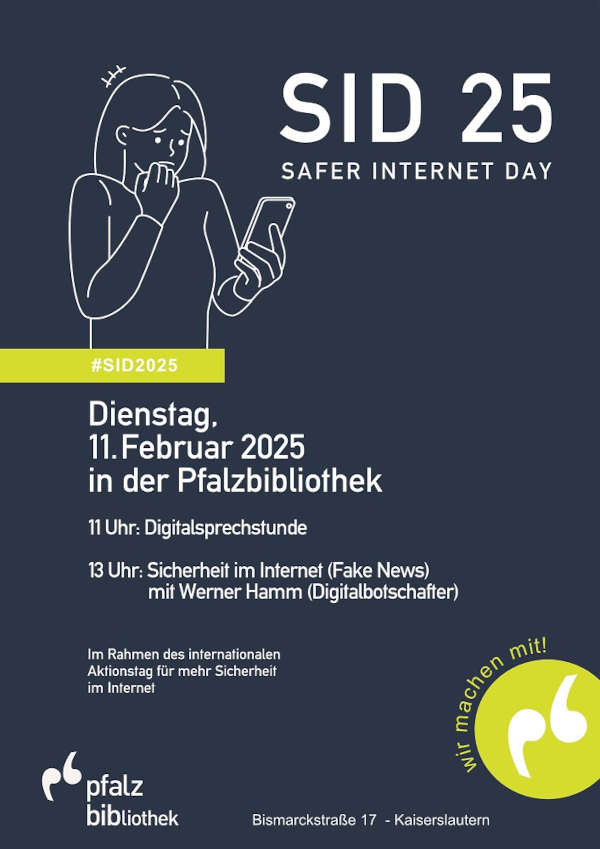 Safer Internet Day im Februar 2025 in der Pfalzbibliothek Kaiserslautern