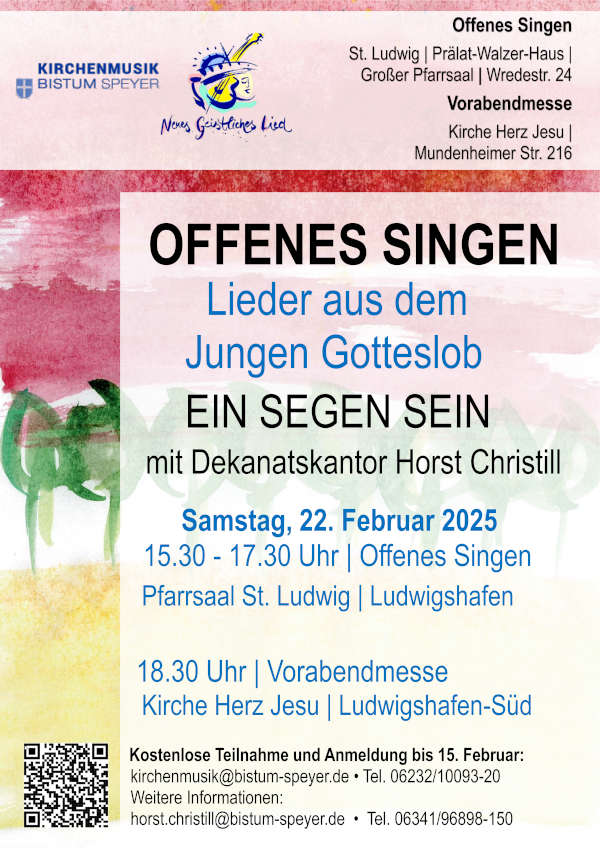 Offenes Singen mit Liedern aus dem Jungen Gotteslob im Februar 2025 in Ludwigshafen