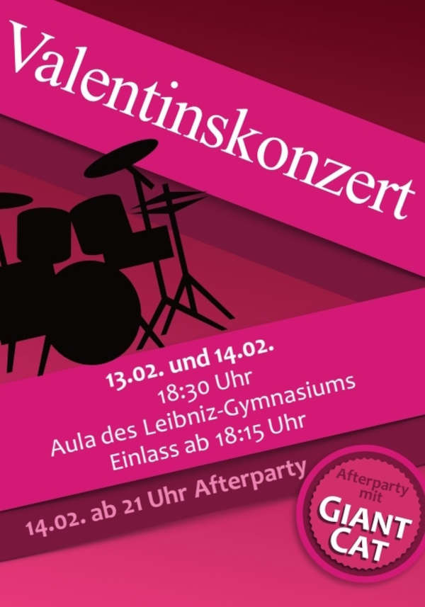 Valentinskonzert-Plakat (Quelle: Leibniz-Gymnasium Neustadt an der Weinstraße)