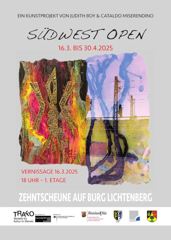 Ausstellung "SÜDWEST OPEN" im März und April 2025 auf Burg Lichtenberg