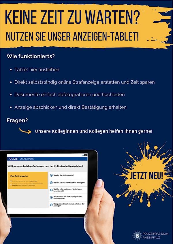 Innovative Anzeigenaufnahmeterminals erleichtern Bürgerinnen und Bürgern den Weg zur Polizei
