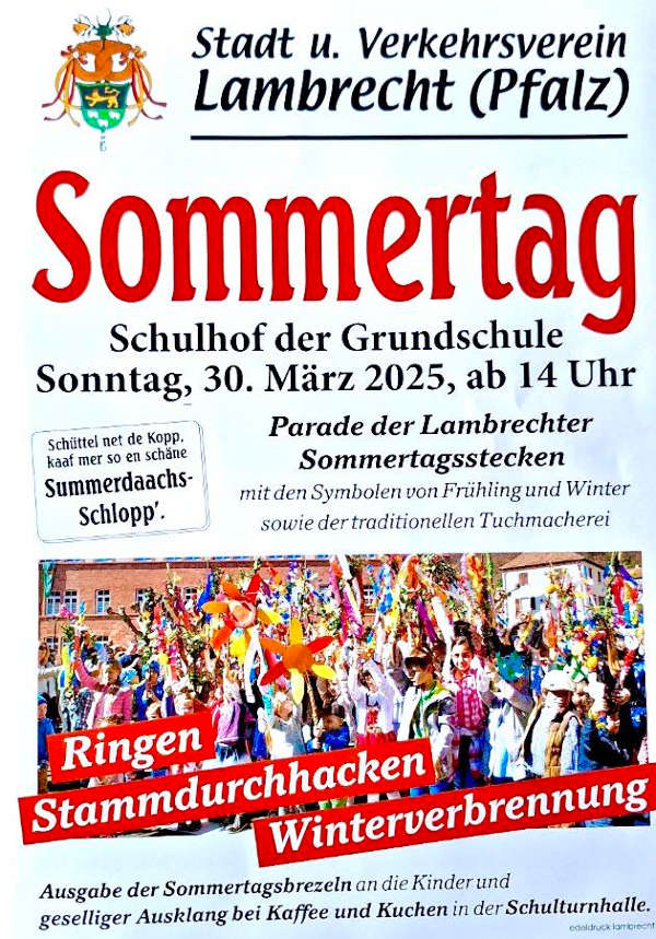 Sommertag im März 2025 in Lambrecht